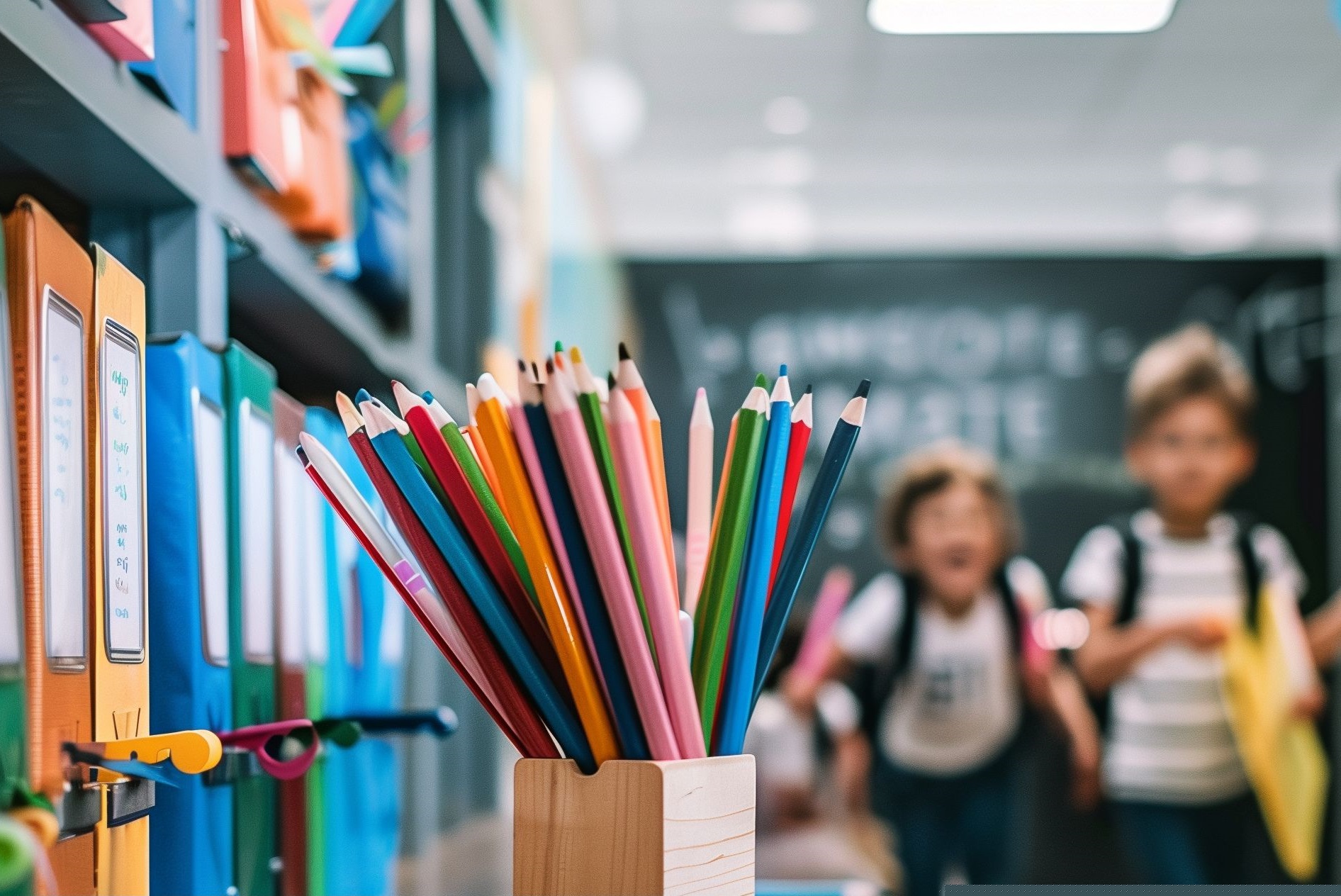 Foto: Marco Verch, Quelle: ccnull - https://ccnull.de/index.php/foto/schulstart-bunte-stifte-und-aktenordner-im-klassenzimmer-an-schulbeginn/1096512